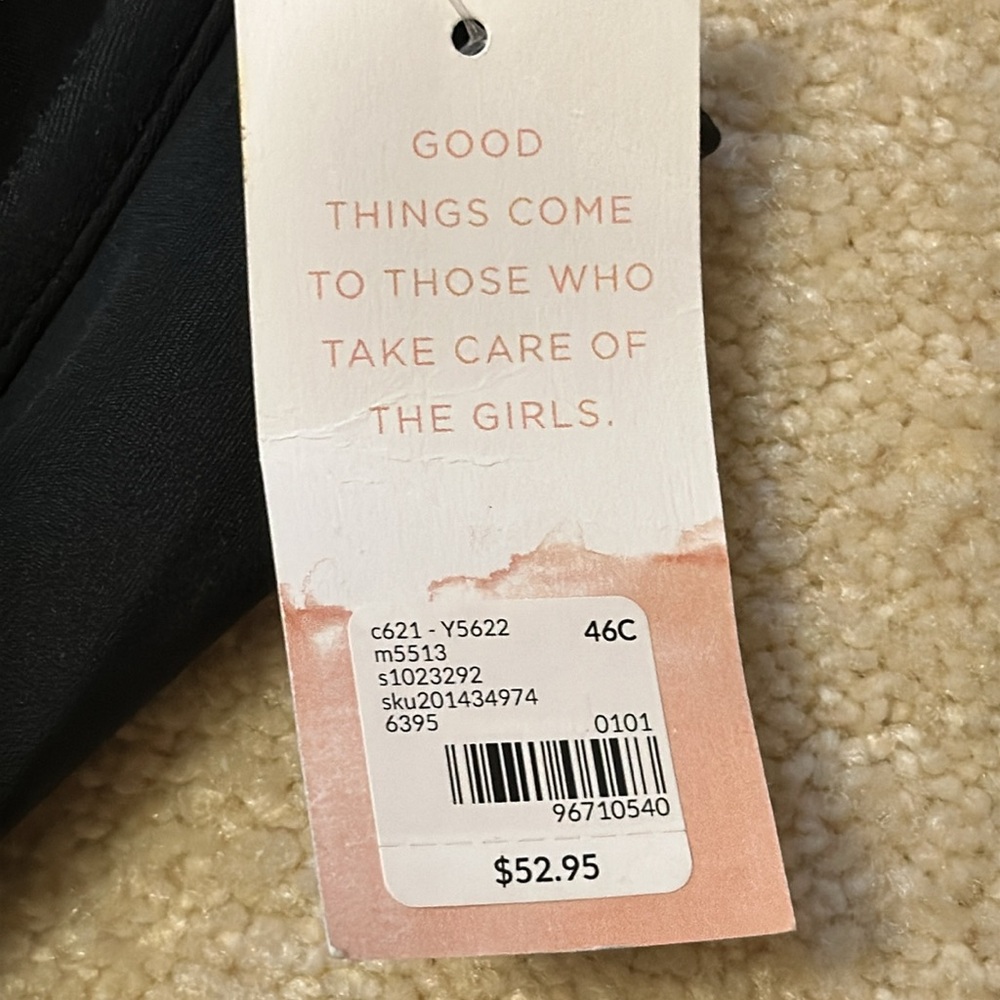 Pretty Cacique black Bra size 46C 5 hook closure multi- way strapless un… - Picture 4 of 8